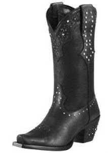 Ariat Womens NEW Rhinestone Cowgirl 10010958 Black Leather Studded