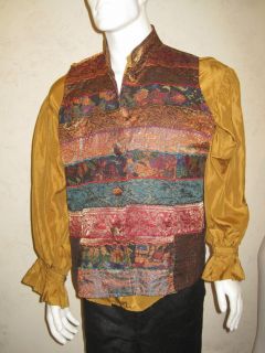 HALLOWEEN Fancy Patchwork Vest Silk+ Rich Colors GAME OF THRONES
