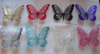 18CM CLIP ON BUTTERFLY   WEDDING/CRAFT/ CHRISTMAS DECORATION   8