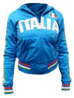 Italia Italy Jacket Football Soccer Girls Track Jacket