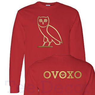 OVO DRAKE OVOXO Long Sleeve T shirt Logo on Back S 5XL Sizes