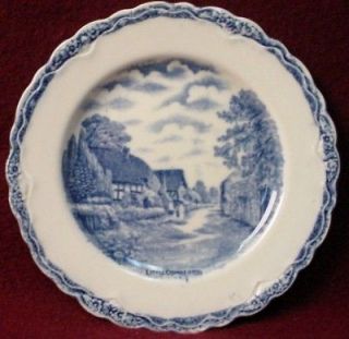 OLD HALL china COUNTRY SIDE countryside BLUE pattern BREAD PLATE