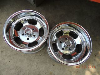 NEWLY POLISHED 14x8 SLOT MAG WHEELS CHEVELLE SS FORD MAGS CHEVY GASSER