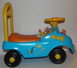 DISNEY FINDING NEMO RARE RIDE ON CAR/ TOY MUSICAL FEATURES + BACK REST