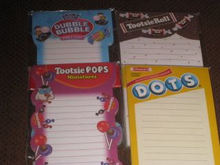 Candy List Pad Dots Dubble Bubble Tootsie Roll and pops ( Sold