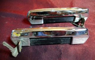 NOS Vintage Cromodora Fiat 124 Special Door Handles Lock & Key FREE