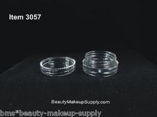 Makeup Containers on Wholesale 500 3 Gram Empty Cosmetic Plastic Sample Jars W  Clear Lids