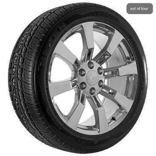24 inch GMC 2012 Yukon Denali 2012 Sierra chrome wheels rims and tires