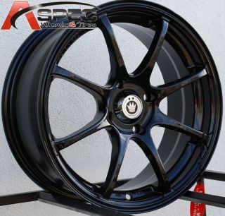 15x6 5 Konig Feather Wheels 4x100mm ET38 Rims Black