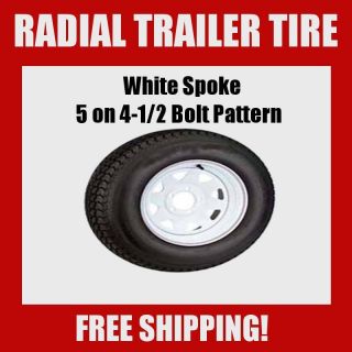 Tires St 205 75R14 Radial White Spoke Wheels Rims 14 Set of 2