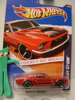 2011 Hot Wheels Muscle Mania 67 Shelby GT 500 101★RED