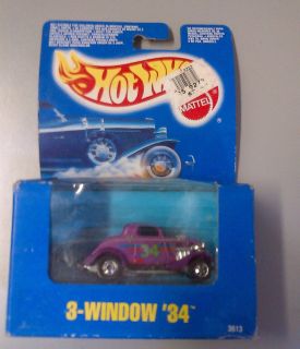 Vintage Hot Wheels 3 Window 34 1989 in RARE Blister Box Pack