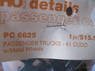 Associates # PC6625 Passenger Trucks  41 Cudo w/Metal Wheels Wheels