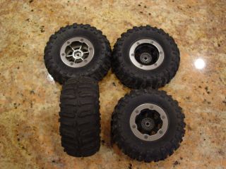 Losi 2 2 Comp Crawler Beadlock Wheels and Tires Rock Claws Black