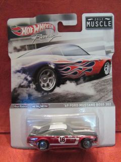 Hot Wheels Racing 2012 MUSCLE 69 Ford Mustang Boss 302 MOC 164 scale