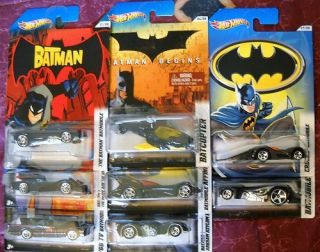 2012 Hot Wheels Batman Commemorative 66 TV Batmobile The Bat Set of 8