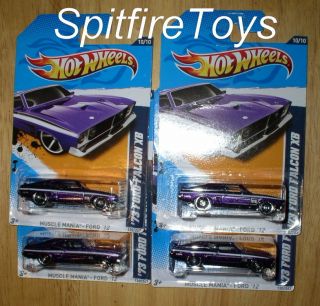 Hot Wheels Lot of 4 Muscle Mania Ford 12 73 Falcon XB Purple No