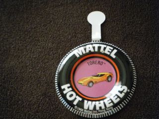 Vintage 1968 Hot Wheels Redline Torero Pin Badge Super RARE with Tab