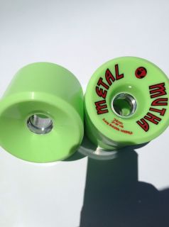  Aluminum Hub Metal Mutha Green Skateboard Longboard Wheels Downhill