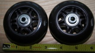  Quality Replacement pair of 2 inline Luggage Wheels size 76mm or 3 0
