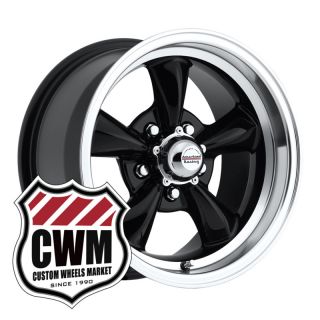  Black Wheels Rims 5x4 75 Lug Pattern for Chevy Laguna 73 76