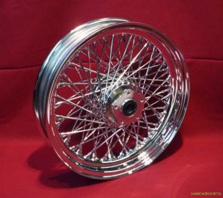 80 Spoke Chrome Front Wheel for Harley Softail 86 99