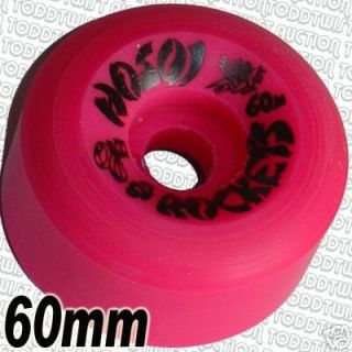 Hosoi Rockets 80s Skateboard Wheels 92A 60mm Pink