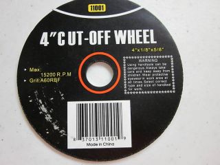 10 4 Cut Off Wheels Fits Angle Grinders New Cutting