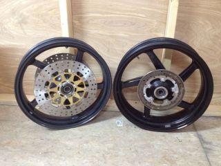 RS 250 challenge wheels NOS front brake disc rear rotor rims bearings