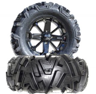 MSA M17 Elixir Black 14 ATV Wheels on Moto MTC 26 Tires for Can Am