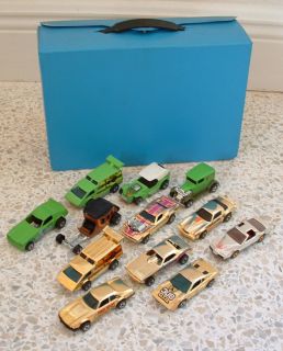 Hotwheels 24 Case with 12 Cars and blackwall Gold Chromes Nice