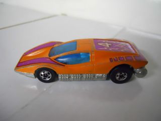 Vintage 1974 Hot Wheels Large Charge Purple on Orange Diecast Car