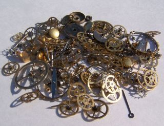Steampunk Watch Parts Pieces Gears Cogs Wheels 150 Lot 10g