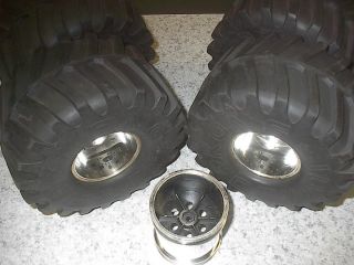  RC Truck Tires by IMEX Good Used Condition with Wheels For Tmaxx Etc