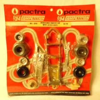 ! 1960`S PACTRA 1/24 SLOT CAR BRASS CHASSIS + WHEELS SEALED MINT KIT