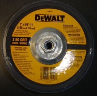 Dewalt DW8330 7 x 5 8 11 Zirconia Z80 Grit Flap Disc
