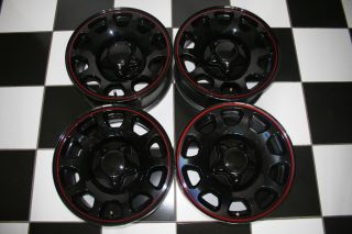 NASCAR Black with Red Ring 1998 16 Wheels Rims 3358 Set of 4
