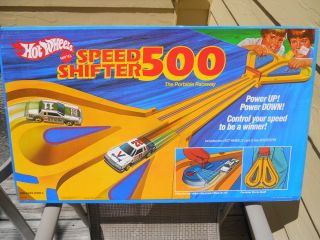 Hotwheels 1983 Speed Shifter 500 Portable Raceway Race Track