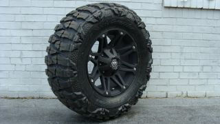 18 Mayhem Riot Black Wheels Nitto Mud 35 Tires Sale