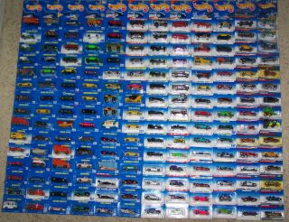 Hot Wheels 180 count Lot Blue Card 1989 2002 Great Variations. See