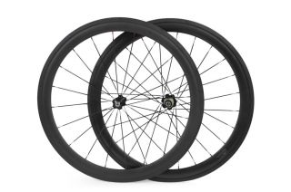 Matte Carbon Fiber Road Racing Bicycle Wheels Bike Wheel Set
