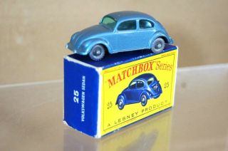 Matchbox Lesney 25 Volkswagen VW 1200 Beetle Mint Boxed MT