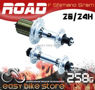 Shimano 20H 24H Silver Dati Road Bike Super Light Bearing Hub Hebset