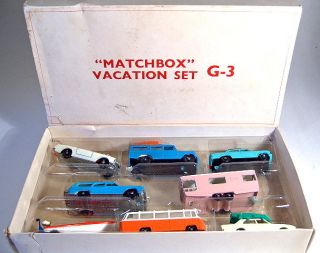 Matchbox G 3 Vacation Set 1966 RARE White Box