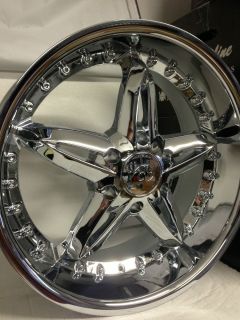 20 inch Chrome VCT Bruno Wheels Rims Chevrolet Tahoe GMC Yukon