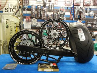 Black 240 Complete Fat Tire Kit 240 Contast Cut Hellian Wheels 08 12