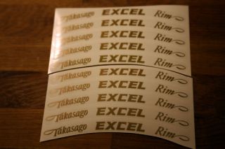 10 Gold Takasago Excel Rim Stickers Colour Choices