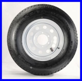 Tire Rim ST225 75R15 225 75 15 15 D 6 Lug Wheel White Modular