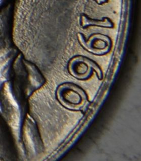1960d Triple Rim Cud Die Break Jefferson Nickel Error
