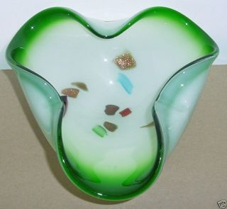 Fratelli Toso MURANO Modern BOWL Opaline VINTAGE Art Glass with
